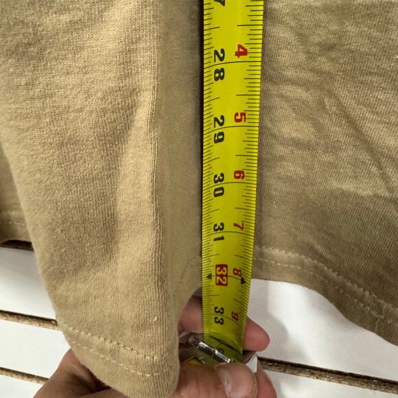 Vintage Kansas Jayhawks KU Shirt Mens Size LARGE Tan Short Sleeve Lofteez - Picture 3 of 4